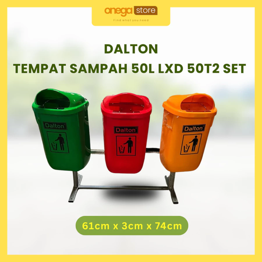Dalton Tempat Sampah 50L LXD 50T 2 SET HDPE