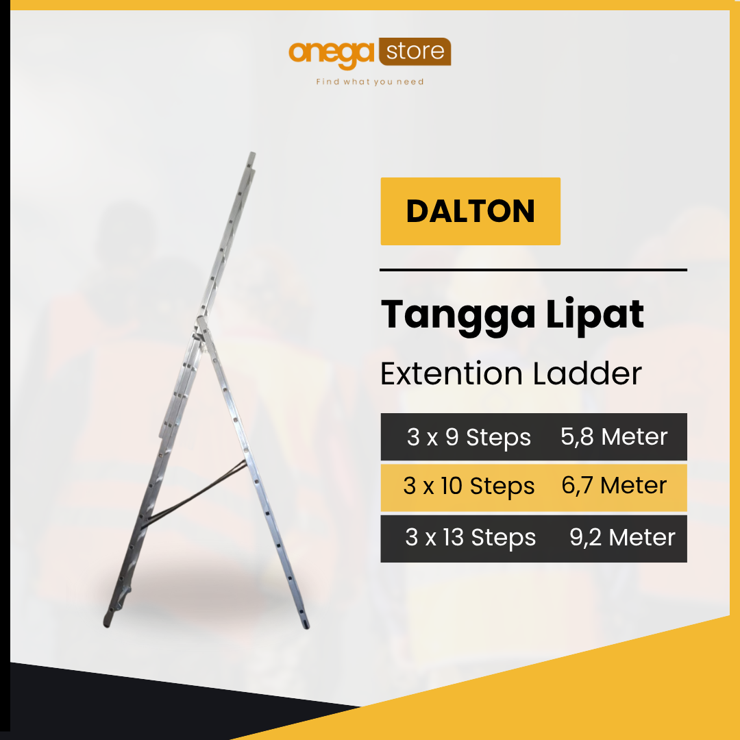Dalton Extention Ladder 3×9 Steps-5,8 Meter / 3×10 Steps-6,7 Meter / 3×13 Steps-9,2 Meter